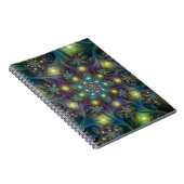 Illuminierte Abstrakte Shiny Aquamarines Lila Frak Notizblock (Rechte Seite)
