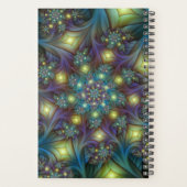 Illuminierte Abstrakte Shiny Aquamarines Lila Frak Planer (Rückseite)