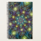 Illuminierte Abstrakte Shiny Aquamarines Lila Frak Planer (Vorderseite)