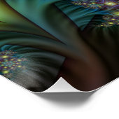 Illuminierte Abstrakte Shiny Aquamarines Lila Frak Poster (Ecke)