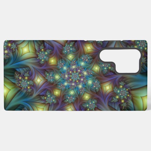 Illuminierte Abstrakte Shiny Aquamarines Lila Frak Samsung Galaxy Hülle (Rückseite (Horizontal))