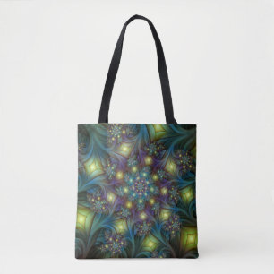 Illuminierte Abstrakte Shiny Aquamarines Lila Frak Tasche