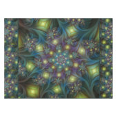 Illuminierte Abstrakte Shiny Aquamarines Lila Frak Tischdecke (Vorderseite (Horizontal))