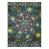 Illuminierte Abstrakte Shiny Aquamarines Lila Frak Tischdecke (Vorderseite)