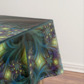 Illuminierte Abstrakte Shiny Aquamarines Lila Frak Tischdecke (Beispiel)