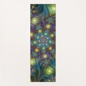 Illuminierte Abstrakte Shiny Aquamarines Lila Frak Yogamatte (Vorderseite)