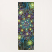 Illuminierte Abstrakte Shiny Aquamarines Lila Frak Yogamatte (Rückseite)