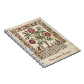 Illuminierte Apotheke Mittelalterliche Rose Notizblock (Rechte Seite)