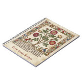 Illuminierte Apotheke Mittelalterliche Rose Notizblock (Linke Seite)