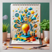 Illuminierte Bildgebung: Brillanz-Notebook Poster (Vorne)