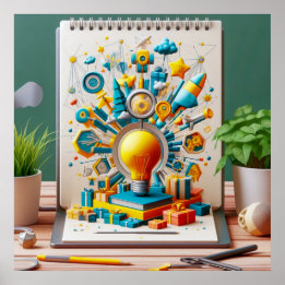 Illuminierte Bildgebung: Brillanz-Notebook Poster