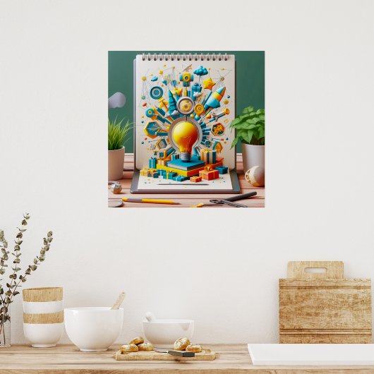 Illuminierte Bildgebung: Brillanz-Notebook Poster (Küche)