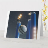 Illuminierte Cricket-Wicket-Stumps Karte (Gelbe Blume)