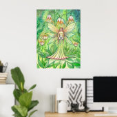 Illuminierte Garden Blume Fairy Fantasy Art Poster (Heimbüro)