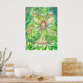 Illuminierte Garden Blume Fairy Fantasy Art Poster (Küche)