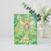 Illuminierte Garden Blume Fairy Fantasy Art Postkarte (Stehend Vorderseite)