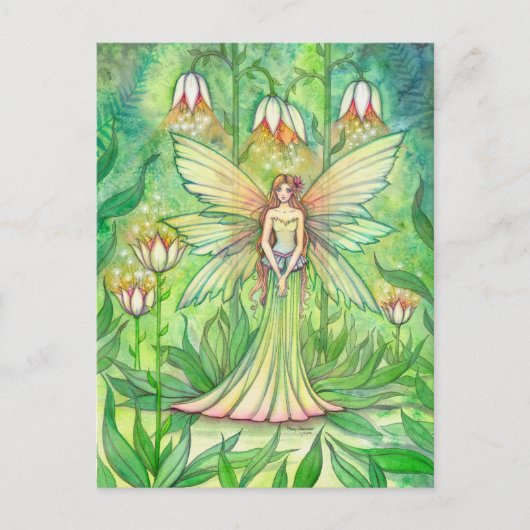 Illuminierte Garden Blume Fairy Fantasy Art Postkarte (Vorderseite)