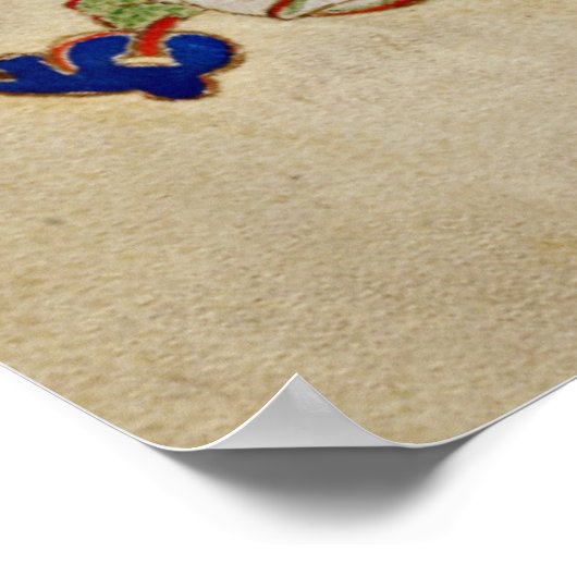 Illuminierte Initial B von Montecassino Poster (Ecke)