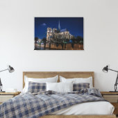 Illuminierte Kathedrale Notre Dame de Paris Leinwanddruck (Insitu (Schlafzimmer))