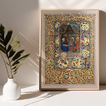 Illuminierte Krippe mittelalterliches Bibelposter Foliendrucke<br><div class="desc">Entdecken Sie die göttliche Mischung aus Tradition und Kunst mit unserem Illuminated Nativity Scene Poster. Inspiriert durch die reiche Geschichte mittelalterlicher Manuskripte, zeigt dieses Stück die hochgeschätzte Krippe, die mit exquisiter Liebe zum Detail und lebhaften Vintagen Farben dargestellt wird. Das Kunstwerk wird durch eine verzierte Grenze gerahmt, die persische Motive...</div>