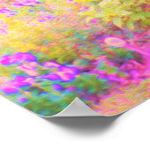 Illuminierte Landschaft in Rosa und Korallengarten Poster (Ecke)