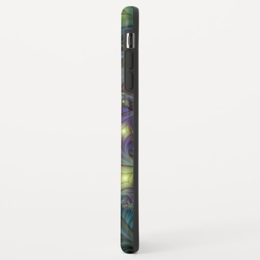 Illuminierte moderne blaue lila Fraktal Kunstname Case-Mate iPhone Hülle (Hinten/Links)