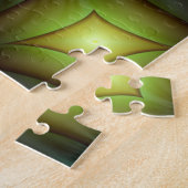 Illuminierte moderne blaue lila Fraktal Muster Puzzle (Seite)