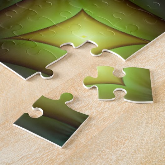 Illuminierte moderne blaue lila Fraktal Muster Puzzle (Seite)