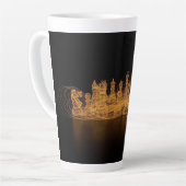 Illuminierte Schach Latte-Tasse Milchtasse (Linke Ecke)