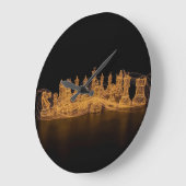 Illuminierte Schachklappen-Wandklemme Große Wanduhr (Winkel)