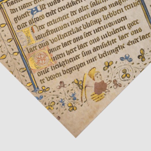 Illuminierte Script-Blume Butterfly-Maus Seidenpapier (Detail)