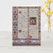 Illuminierte Seite aus dem Buch der Psalmen Karte (Gelbe Blume)