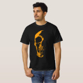 Illuminierte Skull Orange Paint Creation T-Shirt (Vorne ganz)