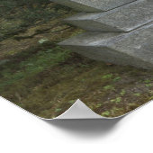 Illuminierte Steinlaterne im japanischen Garten Poster (Ecke)