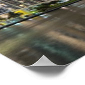 Illuminierte Türme am Wasser des Miami River Poster (Ecke)