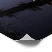 Illuminierte Windmühle auf Blue Hour Poster (Ecke)