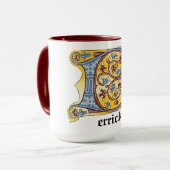 Illuminierter Letter D-Tasse für das Mittelalter i Tasse (Vorderseite Links)