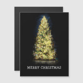 Illuminierter Weihnachtsbaum Magnetkarte (Vorne/Hinten)