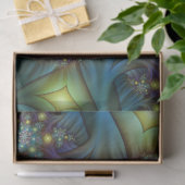 Illuminiertes Abstraktes Shiny Blue Lila Fraktal K Seidenpapier (Geschenk)