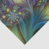 Illuminiertes Abstraktes Shiny Blue Lila Fraktal K Seidenpapier (Detail)