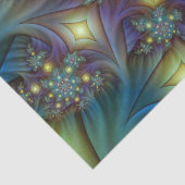 Illuminiertes Abstraktes Shiny Blue Lila Fraktal K Seidenpapier (Detail)