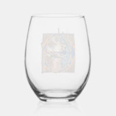 Illuminiertes anfängliches E Weinglas Weinglas Ohne Stiel (Rückseite)