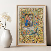 Illuminiertes Annunziationspopster mit Goldfolie Foliendrucke