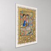 Illuminiertes Annunziationspopster mit Goldfolie Foliendrucke (Ablage )