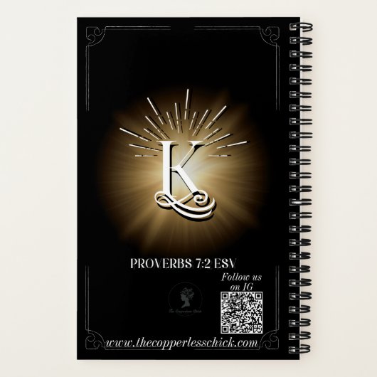 Illuminiertes Journal K Notizblock (Rückseite)