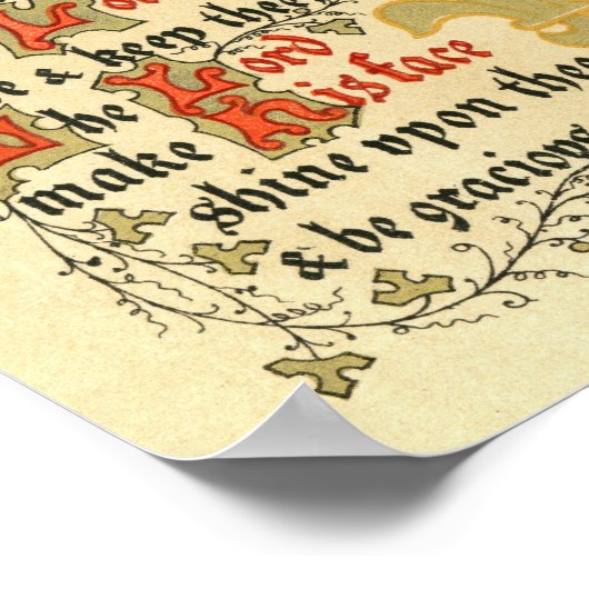 Illuminiertes Manuskript der Dreifaltigkeit Poster (Ecke)