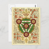 Illuminiertes Manuskript der Dreifaltigkeit Postkarte (Vorne/Hinten)