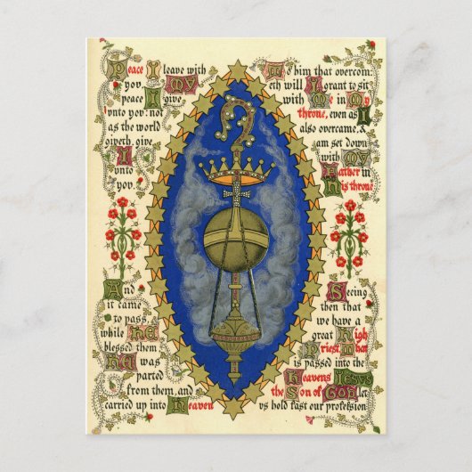 Illuminiertes Manuskript für den Aufstiegstag Postkarte (Vorderseite)