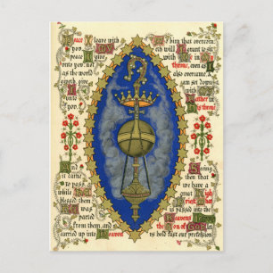 Illuminiertes Manuskript für den Tag der Aufszensi Postkarte