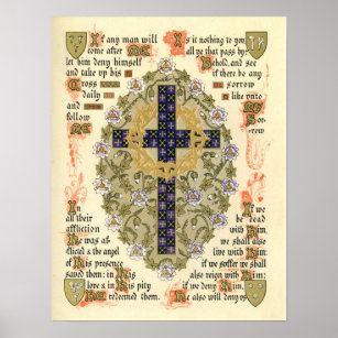 Illuminiertes Manuskript für Septuagesima und Lent Poster